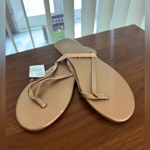 LOFT Women's Gold  Flip flops Sandals